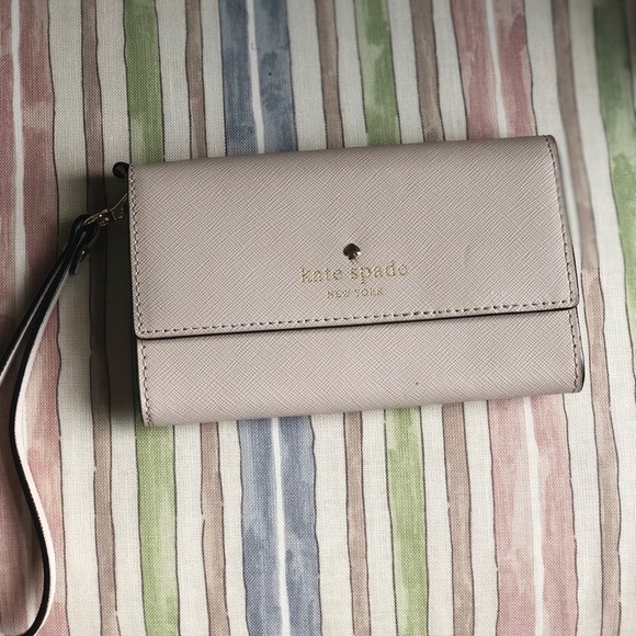Kate Spade Wristlet/Phone Holder Beige - Picture 2 of 6